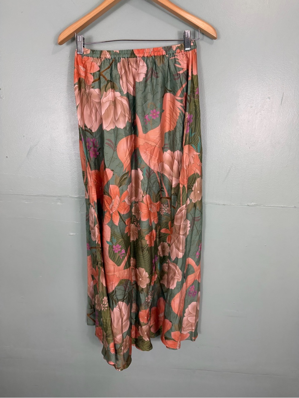 Spell Floridian Maxi Skirt Flamingos Floral Pink Green Small - Picture 5 of 6